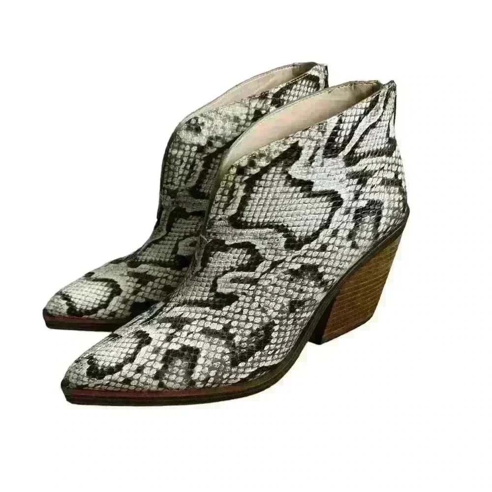 Vince Camuto Ginsel Snake Print Bootie Size 8 - image 1
